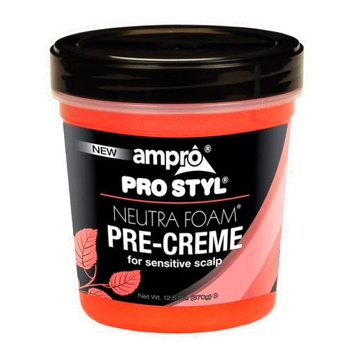 Ampro Pre-Creme Base for Sensitive Scalp - Wax Enhanced with Petroleum Jelly - Formulated to Protect Your Scalp During Chemical Processing - Relieves and Soothes Scalp Discomfort - 12.5 oz