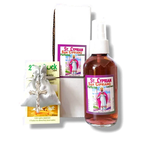 Victoria Rey St. Cipriano Perfume with Pheromones & Amulet for Rituals & Magic - Perfume Con Feromonas & Amuleto, San Cipriano, Para Rituales Y Magia.