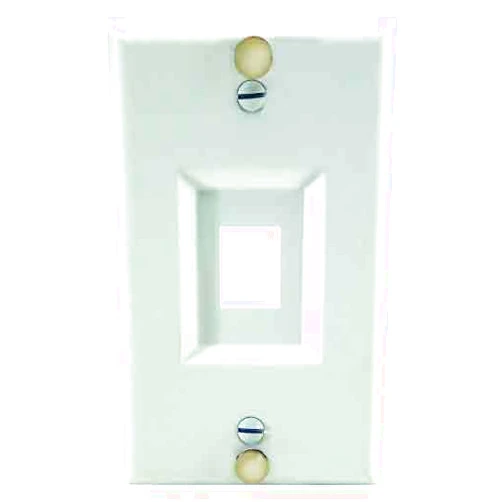 On-Q Legrand - OnQ 1 Port Keystone Single Gang Wall Plate, Stainless Steel Wall Plate, 1 Gang Keystone Wall Plate Supports 1 Keystone Insert, Stainless Steel, WP3467SS