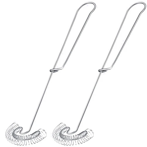 Patelai Spiral Whisk Egg Mini Whipper Whisk Stainless Steel Egg Whisk Flat Spring Coil Whisk Egg Frother, Milk Sauce and Gravy Whisk Beater Blender Scandinavian Type Whisk 10 Inch(2 Pieces)