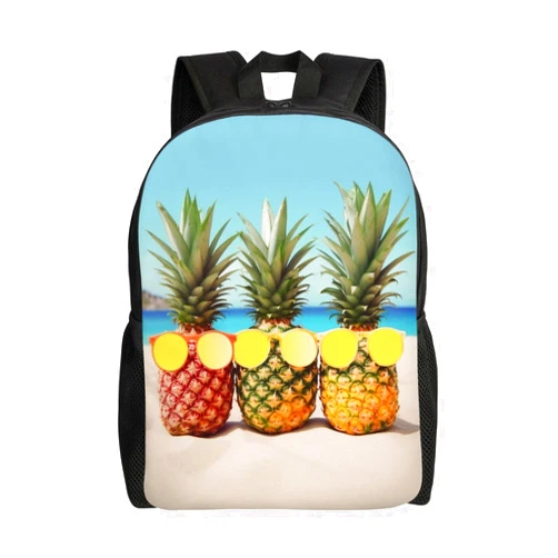 QSMJKLD Yellow Geometric Pineapple Laptop Backpack for Women Men Travel Backpacks Computer Bag Lightweight Casual Daypack 16 Inch