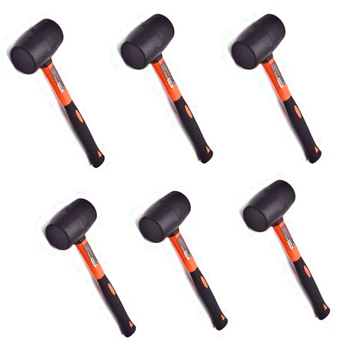 Edward Tools Rubber Mallet Hammer 16 oz - Durable Eco-friendly Rubber Hammer Head for Camping, Flooring, Tent Stakes, Woodworking, Soft Blow Tasks without Damage - Ergonomic Grip Handle (6)