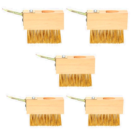 Jutom 5 Pcs Moss Removal Deck Crevice Tool Grout Brush Cleaner Crevice Cleaning Tool Paver Cleaner Moss Remover Wire Brush with Scraper Patio Weed Brush Head for Outdoor Patio Pavement Sidewalk Driveway