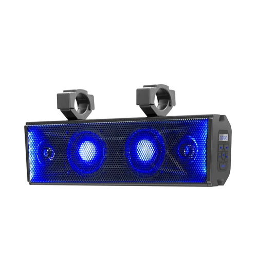 Purevox UTV Sound Bar 17 Inch 4-Speaker ATV SoundBar UTV Sound System SXS Speakers Waterproof Bluetooth Connectivity with Multicolor LED Lighting for UTV ATV Golf Cart Marine Boat