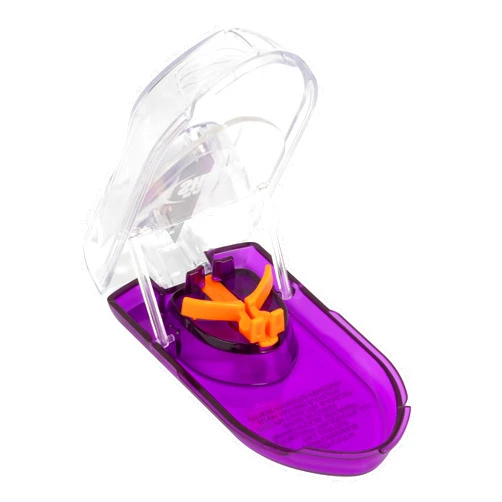 EZY DOSE Pill Cutter with Safety Shield and Magnifier, Daily Usage, Safely Cut Pills and Vitamins, Accurate and Easy Cutting, Color May Vary, BPA Free