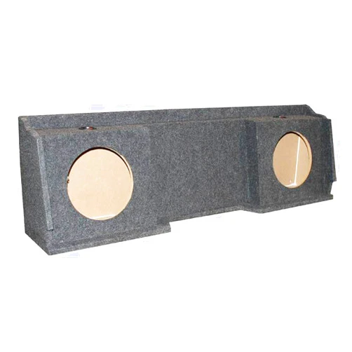 Q Power QPower Dual 12in Underseat Downfire Subwoofer Enclosure, Sub Box Compatible with Chevy Silverado XCab and GMC Sierra XCab Classic 1996-2006