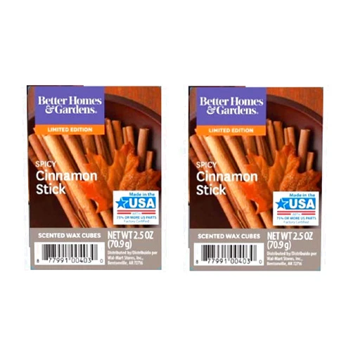 Better Homes & Gardens Cinnamon Scented Wax Cubes â— 2.5 oz Each â— 2 Pack