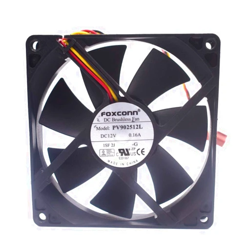 Bravic PV902512L for FOXCONN DC 12V 0.16A 3-Wire 92x92x25mm Server Cooling Fan 9cm