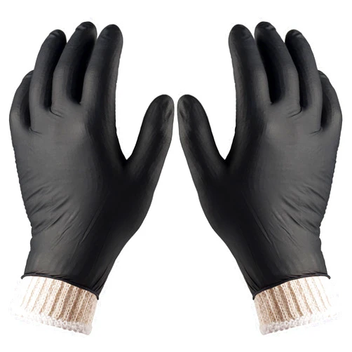 Nechtik BBQ Gloves 4 Cotton Glove Liners and 100 Disposable Gloves Washable Cotton Liners Powder Latex Free Nitrile Gloves