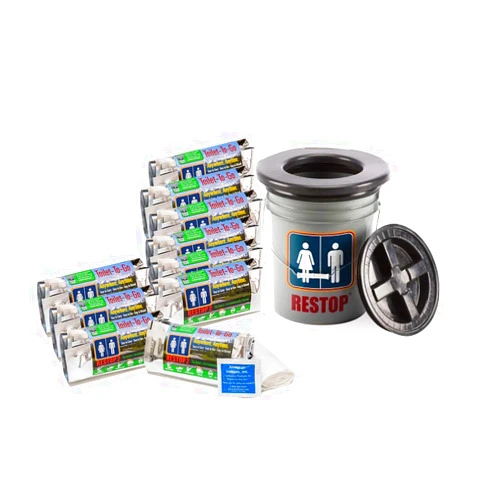 RESTOP RS510 Commode w/Supplies (10 RS2 Solid and Liquid Waste Bags)