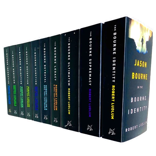 By Robert Ludlum (Author) The Bourne Trilogy Series Collection Robert Ludlum 10 Books Set (The Bourne Imperative, The Bourne Legacy, The Bourne Supremacy, The Bourne Ultimatum, The Bourne Identity, The Bourne Objective, The Bourne Sanction, Deception, Betrayal, Dominion)