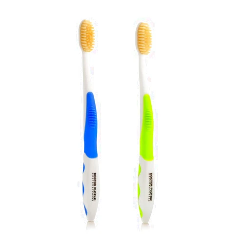 MOUTHWATCHERS Dr Plotkas Extra Soft Flossing Toothbrush Manual Soft Toothbrush for Adults, Ultra CleanToothbrush, Good for Sensitive Teeth and Gums, 2 Pack - Colors May Vary