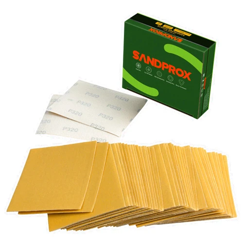 SANDPROX 1/4 Sandpaper Sheet 40PCS 4.5 x 5.5 Inch Hook and Loop Sandpaper 320 Grit 1/4 Sheet Sandpaper for Palm Sander Sandpaper for Wood,Metal,Automotive