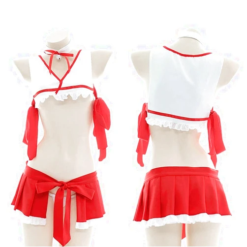 XYYHJK Two-Dimensional Sexy Lingerie Set Girl Private Room Nightdress Sexy Miniskirt Pajamas Witch Women's Clothing (Color : Red)