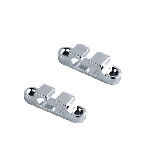 Guyker 2Pcs 2-String Retainer/String Guide for Electric Bass Head Retainer String Tree String Buckle Guide Groove Bass String SR4, Chrome