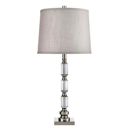 Generic 2 PK Crystal Bedside Lamps,Table Lamps with Three Crystals,for Bedroom,Living Room,Guest Room Lighting,Crystal Accent Lamps,Elegant Table Lamps,Set of 2, Bulb Not Include- 20“ H
