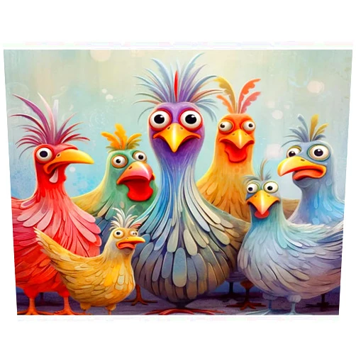 BOHADIY Chicken Diamond Art Kits for Adults, Round Full Drill Diamond Painting Kits for Beginners Gem Art Painting Kits, DIY 5D Diamond Dots Painting with Diamond Arts and Crafts Wall Decor 12x16inch