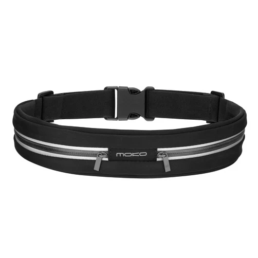 MoKo Sports Running Belt, Waist Pack Fitness Workout Belt Fanny Pack Compatible with iPhone 14 13 12 11 Pro Max X/Xr/Xs