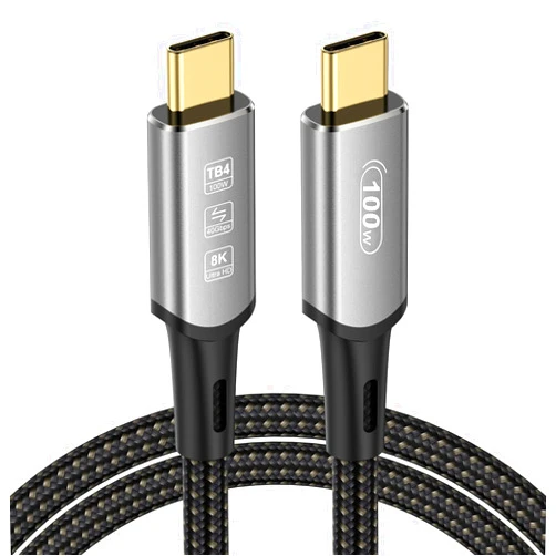 DGHUMEN USB 4 Cable 5FT 40Gbps Type C Cable 100W Charging 8K HD Display USB-C Cable Compatible for iPhone 15Pro/15ProMax, iPad Pro, Type-C Docking Station, Hub