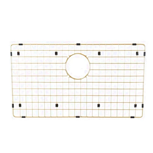 Starstar Sinks Protector Matte Gold 304 Stainless Steel Kitchen Sink Bottom Grid, Rack (28 x 14)