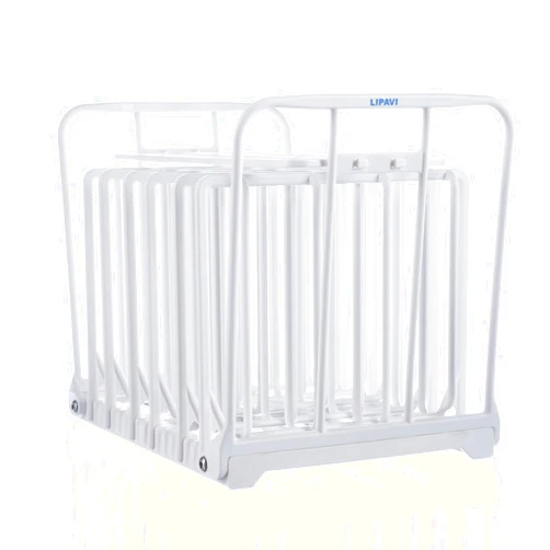 LIPAVI N15X Sous Vide Rack with Anti Float - Adjustable, Collapsible, Ensures even warming with Sous Vide Cooking - White Polycarbonate with 316L Stainless steel weights - Fits C15 Container