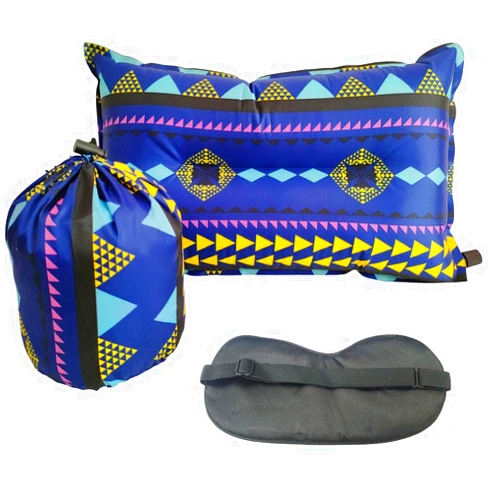 MXJZW 1Pack Inflatable Camping Pillow for Sleeping - Self Inflating Travel Camp Pillow Ultralight Backpacking Pillow for Ergonomic Inflating Pillows for Neck & Lumbar Support for Camp Hiking (Navy)