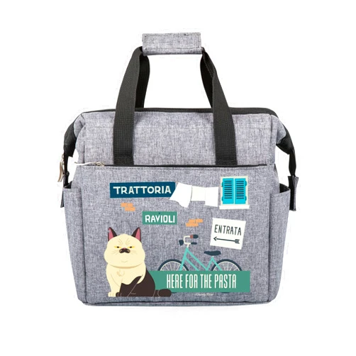 PICNIC TIME Disney Pixar Luca On The Go Insulated Lunch Bag, Soft Cooler Lunch Box, Leak Resistant Reusable Lunch Tote, Work Lunchbox, Thermal Cooler Bag with Dual Compartments, (Heathered Gray)