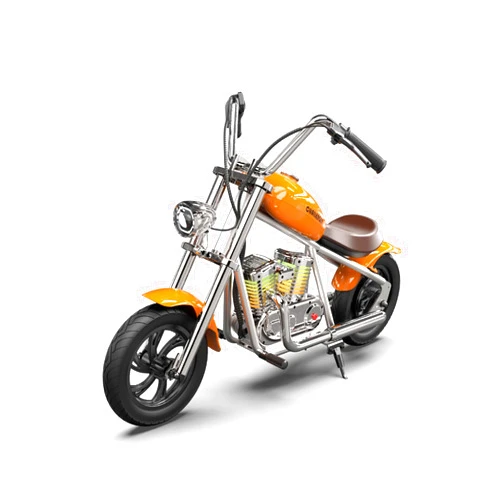 Hyper GoGo Electric Motorcycle for Kids, [Great Gift to Kids Age 6+] Kids Motorcycle with Ambient Light, Music Speaker, Simulated Fog Emission, Max 10Mph & 60 Minutes Ride Time for Kids/Teens(Orange)