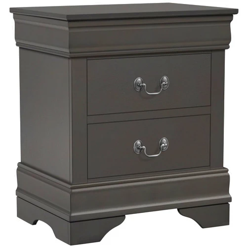 Yaheetech Fully-Assembled Nightstand with Drawers, Classic 2-Drawer Nightstand Large Bedside Table with Storage, Wooden Painted Storage Cabinet for Bedroom, 21.5″L×16″W×24.5″H, Rustic Gray