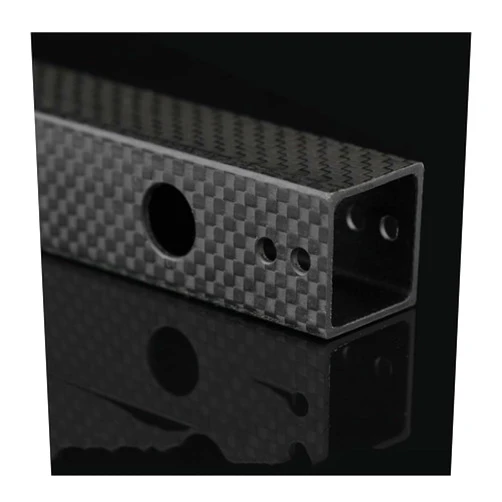 ACVACV 1Pcs CNC CF-Tube Drilling Carbon Fiber Roll Wrapped Twill Square Tube, for Ultra-High-Speed 3D Printer VzBoT Lightweight