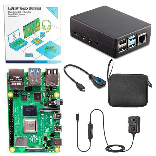 Vilros Raspberry Pi 4 2GB Basic Starter Kit with Heavy-Duty Self-Cooling Aluminum Alloy Case