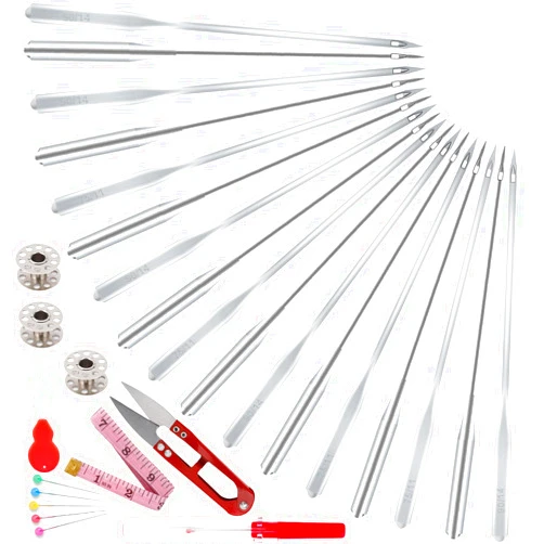 WOILLIO Sewing Machine Needles Set, Universal Standard Needle, Home Sewing Machines Needles, Sizes HAX1 65/9, 75/11, 90/14, 100/16, 110/18, WOILLIO Compatible with Singer, Brother, Janome, Varmax(50 PCS)