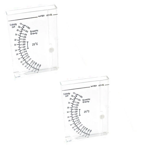 MY MIRONEY 2-Pack Salinity Tester Sea Hydrometer Salinity Meter Specific Gravity Test for Aquarium Fish Tank Water Marine Saltwater