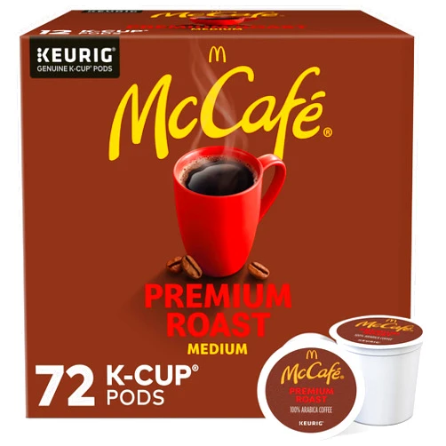McCafe McCafé Premium Roast, Keurig Single Serve K-Cup Pods, Medium Roast Coffee Pods, 72 Count Premium Roast 72 Count