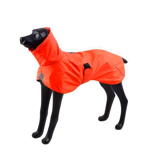 BLACKDOGGY Adjustable Raincoat Waterproof Outdoor Rain Jacket with Reflective Trim (X-Large, Orange)
