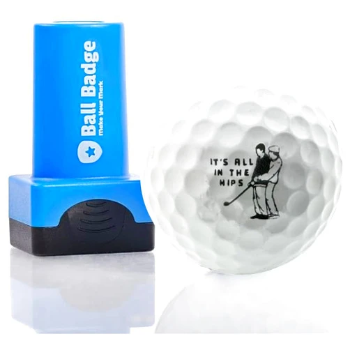 HODL 21 Ball Badge - Golf Ball Stamp, Self-Inking Golf Ball Stamper, Golf Ball Marker, Reusable Golf Ball Marking Tool to Identify Golf Balls - Reusable Ink Stamp (The Happy Series)