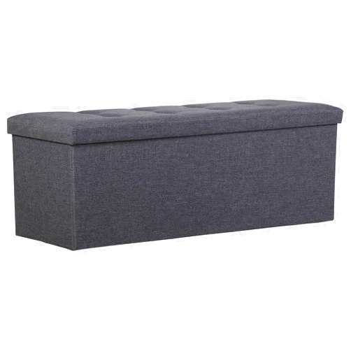 SUPER DEAL 43 Inches Folding Storage Ottoman Bench Storage Chest Footrest with Padded Seat Large Box for Bedroom Living Room Entryway, 660 lbs Capacity 15