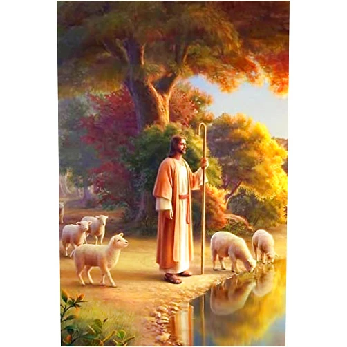 WZVZGZ 500 Piece Jigsaw Puzzle Jesus Lake Christian School Supplies Challenge Educational Game for Adults Animal Plant Wooden Nature Floor Props Kid Gift Unzip Toy Difficult