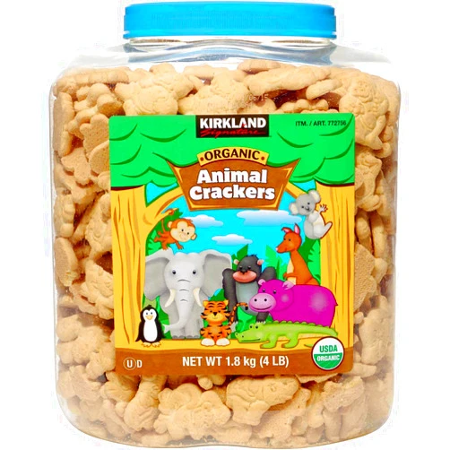 Kirkland Signature Organic Animal Crackers, 4 lbs (2 Pack)