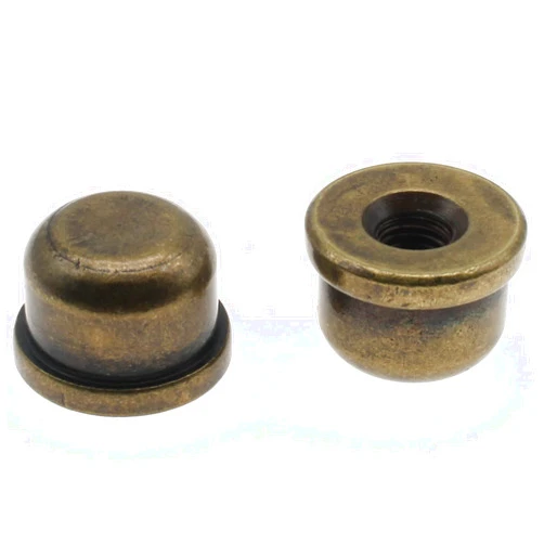 OZXNO 2-pcs 1/4-27 Solid Lamp Finials Caps Tapped of Tops for Lamp Shade Holder Harp Decoration(Bronze)