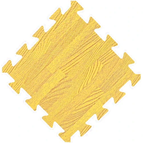 Jootoo 32 Pieces Interlocking Printed Wood Grain Floor Tiles, Foam Floor Tiles, 0.47-Inch Thick EVA Foam Puzzle Floor Mat (Color : Yellow)