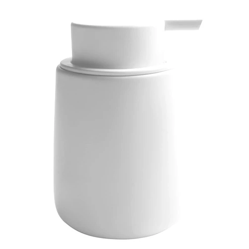 TOOZFO Soap Dispenser Ceramic with Easy-to-Press Pump Hand Lotion Liquid Dispenser for Shampoo Bathroom Kitchen 12 oz White