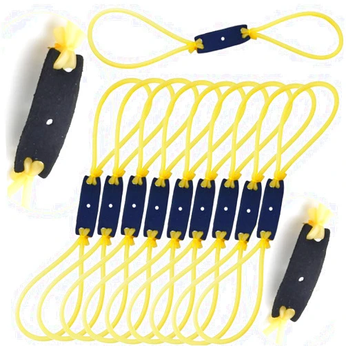NSBELL 10Pcs Slingshot Replacement Bands Elastic Rubber Bands Heavy Pull Slingshot Tubular Elastic Rubber Band for Hunting Catapults Outdoor Shooting