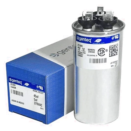 Genteq c3455r GE Round Capacitor 45 5 uf MFD, 97F9895, Z97F995, 97F9895BZ3, 27L880, 370V