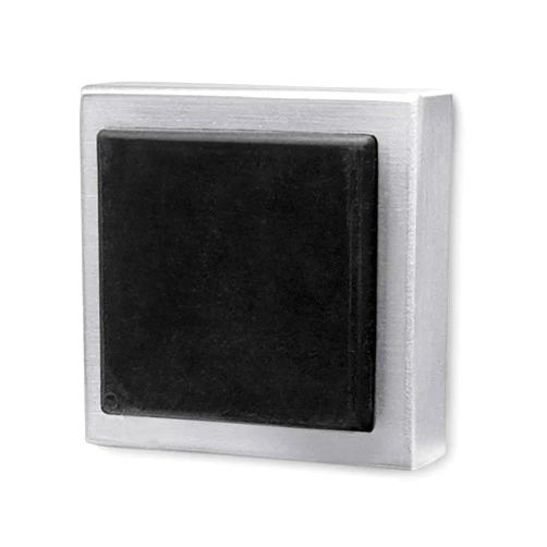 Strongar Modern & Contemporary Square Stainless Steel Wall Mounted Door Stop Bumper - Brushed Satin (US32D/630) - Heavy Duty - Prevents Damage to Walls - Easy to Install (3-Pack)