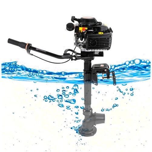 TBVECHI Outboard Motor, 4 Stroke 4HP Outboard Motor Jet Pump Boat Engine Wind Cooling CDI System 55CC Heavy Duty Fishing Boat Engine US