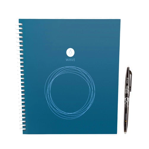 Rocketbook Wave Smart - Dotted Grid Eco-Friendly Notebook with 1 Pilot Frixion Pen Included - Standard Size (8.5
