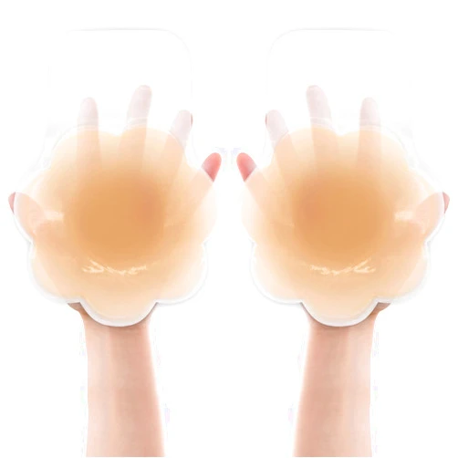 Shintrend Breast Lift Pasties Nipple Cover: 5.1inch Silicone Strapless Sticky Bra for Women Reusable