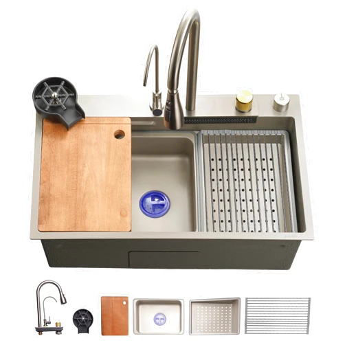 SereneLife Stainless Steel Kitchen Sink | Undermount & Drop-In Installation |13 Gauge & 30