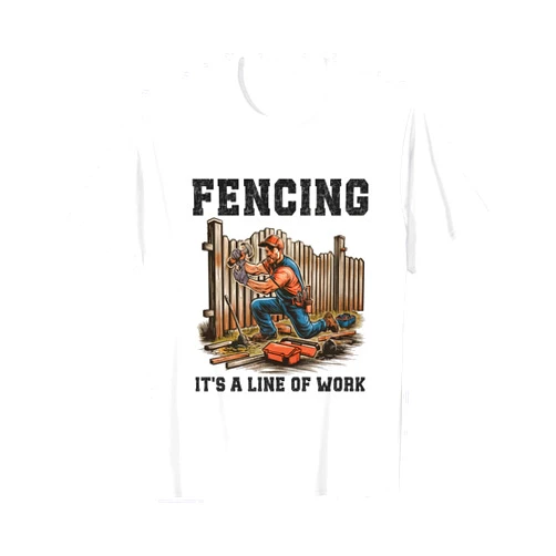 Construction Site Design Build Fencing Specialist Fence Installer Occupation Line Of Work Carftsman T-Shirt